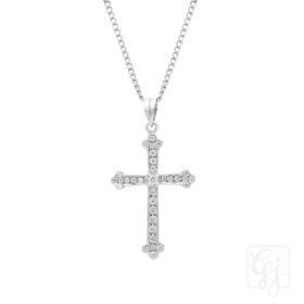 103 18K white gold Diamond cross 1190 scaled 1