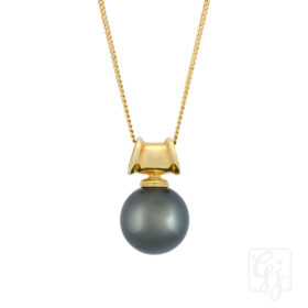 9K Yellow Gold Tihitian Pearl Pendant