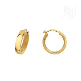 41. 9K yellow gold Italian Hoop Earrings. 289