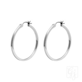 Sterling Silver Round Hoop Earrings