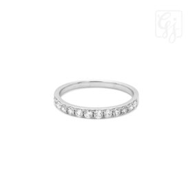 9K White Gold Diamond Band