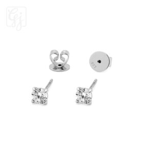9K White Gold Diamond Studs