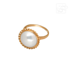 18K Yellow Gold Mabe Pearl Ring