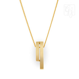 9K Yellow Gold Italian Stylish Pendant