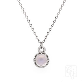Sterling Silver Moon Stone Necklace