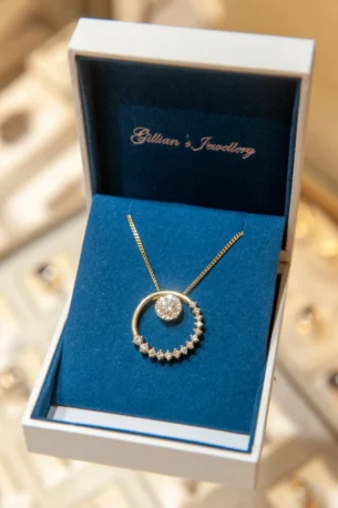 Gillians Jewellery - Rings to Pendant, 3 in 1 Pendant Final Product, Jewellery Designer, Jewellery Remodelling in Forest Hill Chase, Melbourne, Eastern Suburbs